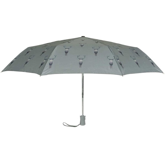 NEW Reindeer Stag Folding Travel Umbrella - Picture 1 of 3